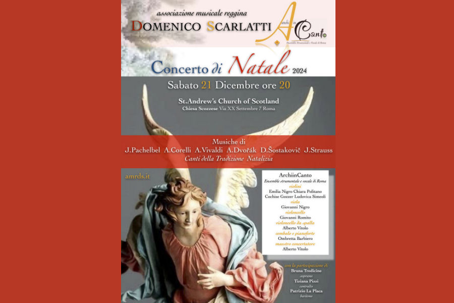 Concerto di Natale e Concerto dell’Epifania dell’Ensemble Strumentale e Vocale ArchiInCanto al St.Andrew’s Church of Scotland